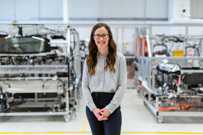 An engineer on a production line